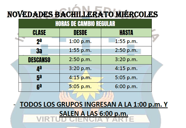 HORARIO